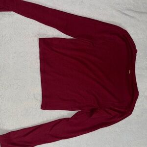 Victoria secret PINK Women's Burgundy Long Sleeve Top